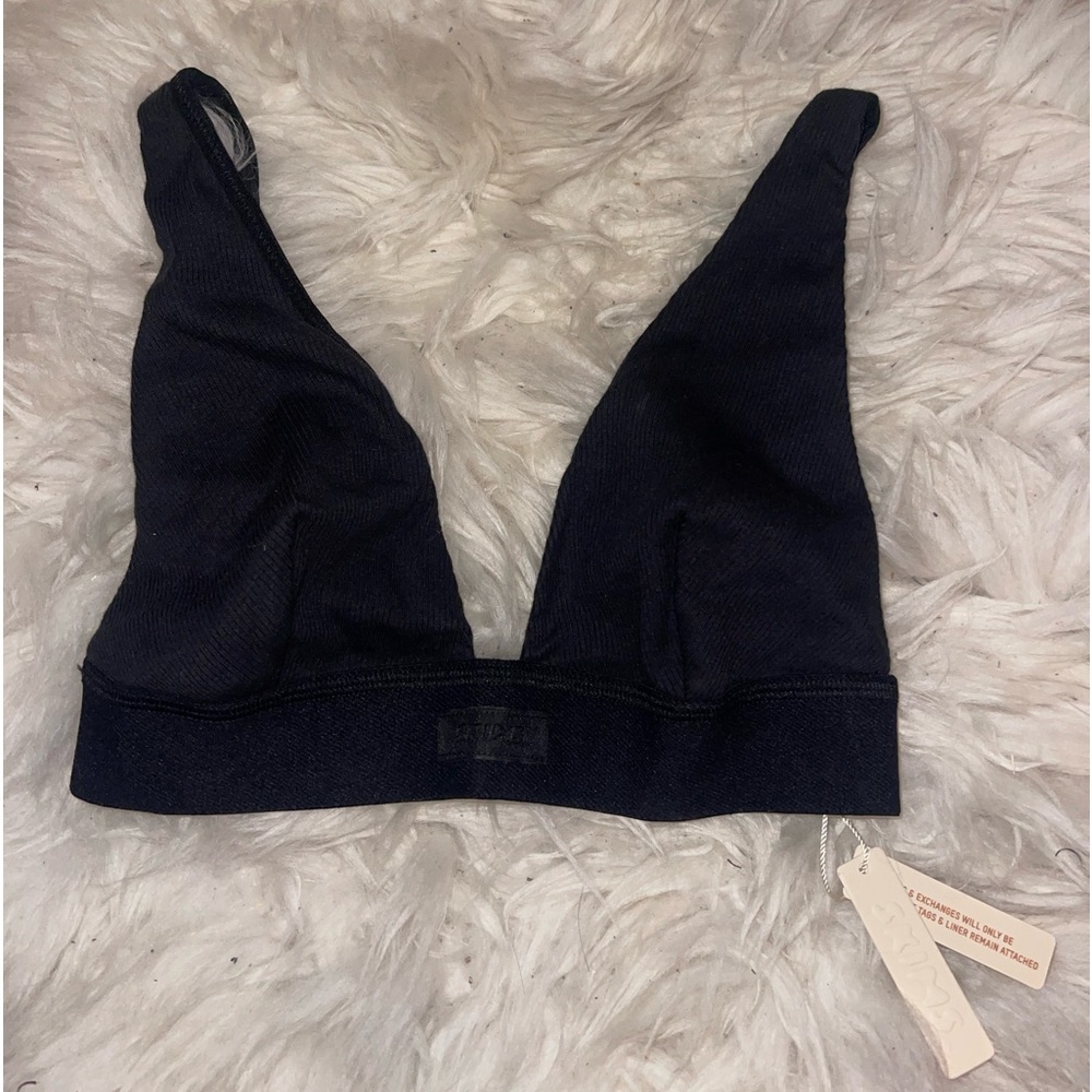 SKIMS Cotton Rib Plunge Bralette